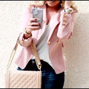 Flattering Mauve/Rose Military Blazer